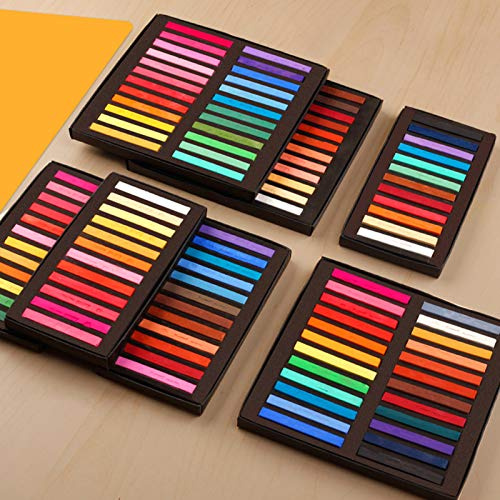 Fafeicy Square Pastell Set 12/24 / 36/48 Farben Soft Trockenpastellkünstler Kreide Pastellstangen für Büroschule Kunst Zeichnen Malerei Vorräte (24 Farben)