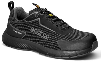 Sparco - Traction Fuji ESD S1PS SR FO HRO - Scarpe Antinfortunistiche Uomo Donna - Scarpe da Lavoro Antiscivolo e Resistenti - Calzature di Sicurezza in Stile Sportivo - 44 EU