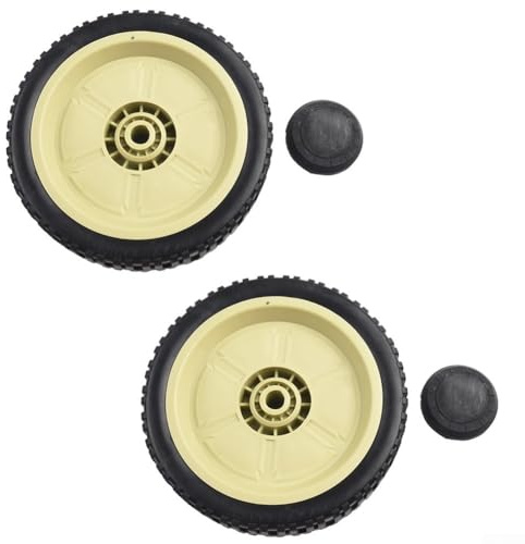 Paquete de 2 ruedas de transmisión delanteras/traseras para cortacésped HRJ216 HRJ215 HRJ196, ruedas de transmisión para cortacésped HRJ216 HRJ215 HRJ196, construcción de goma robusta (trasera)