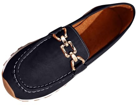 Mocasines Mujer Rebajas,Zapatos Mujer de Suela Gruesa Comodos Vestir Bailarinas Elegantes de Piel Color Sólido Merceditas de Punta Redonda Suave Moda Casual Fiesta Oficina Antideslizantes Zapatillas
