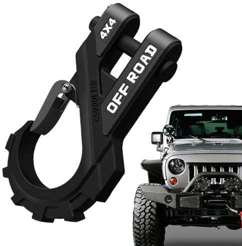 Gancio Verricello Da 3/8 Pollici - Collegamento Forca Di Durevole, Gancio Versatile Catena Rimorchio | Impostazioni Di Recupero Heavy Duty per Offroad, Trattore, Pickup,
