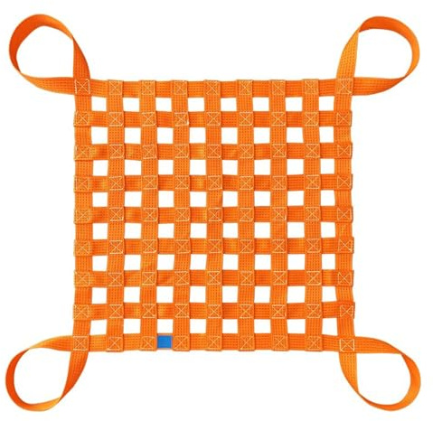 XXYLC Polyester Cargo Lifting Nets, Heavy Duty Cargo Net Safety Lifting Net Straps For Hoist, Tear-Resistant, For Lifting And Unloading(Size:1M*1M-Mesh20cm-Load200kg)
