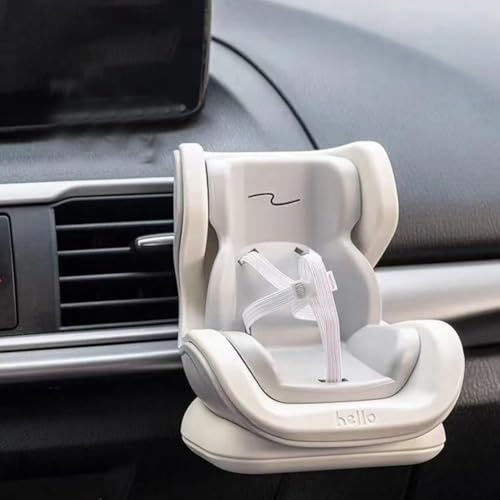 Doll Car Seat Model Compatible with 17cm Dool with Air Vent Clip and Desktop Display, Cute and Functional Car Ornament Collectible Toy Accessories