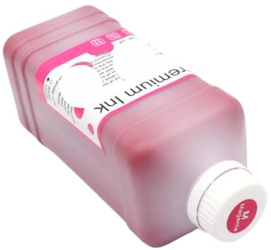 1 encre à solvant écologique de 1000 ml compatible avec les modèles d'imprimante Roland Mimaki Mutoh DX5 DX6 DX7 XP600 TX800 4720 I3200 5113 tête d'impression à jet d'encre extérieure(Magenta)