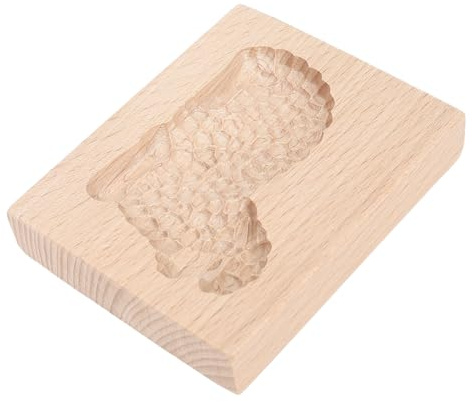 Haofy Molde de Galletas de Jengibre de Madera Tallada, Sello de Galletas 3D de Madera de Haya para Hornear y Pasteles, Ideal para Cocinar en Familia y Actividades Divertidas