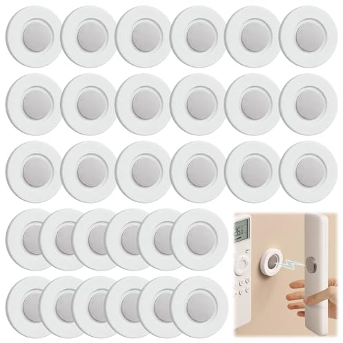 30pcs Soporte Mando Pared Soporte Mando Aire Acondicionado Magnético Blanco | No Requiere Taladrar Instalación Magnética Autoadhesiva Apto Para Mandos A Distancia De Aire Acondicionado Televisores Etc