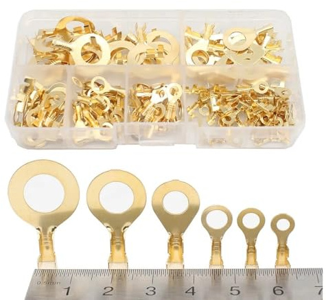 150 pezzi/set Morsettiera DJ431M3/M4/M5/M6/M8/M10 Terminali a O Connettore for cavi pressati a freddo Linguetta in rame Cablaggio a punta