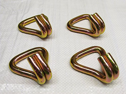 35MM J Claw Hooks Zinc Plated x4 (3 Ton Lashing Ratchet Webbing Yellow Passivated)