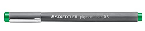 STAEDTLER Pigment Liner 308 Fineliner – Grün, 10 Stück, 0,3 mm