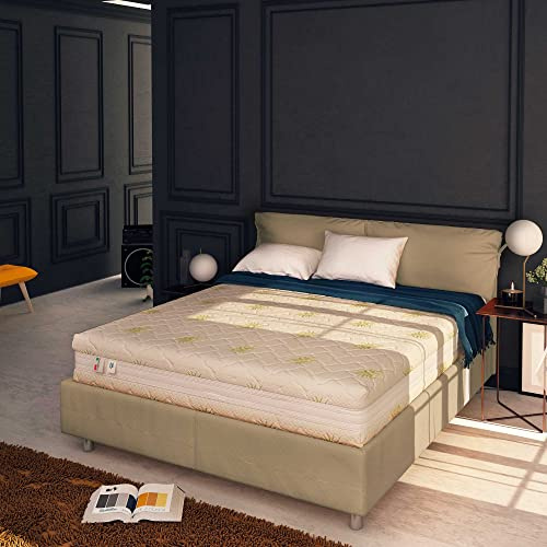 Baldiflex Materasso Matrimoniale in Memory Super Top, Misura 160x200x23cm, Portanza a Zone Differenziate, con Rivestimento Sfoderabile in Aloe Vera 3D, Ergonomico, Antiacaro, Traspirante