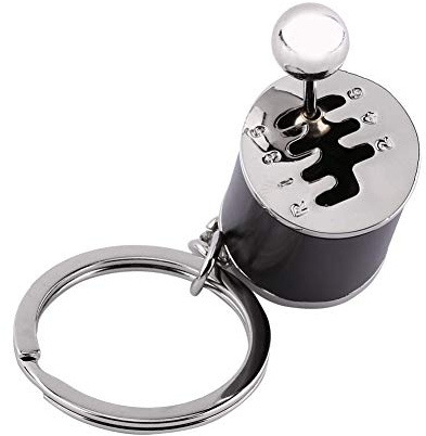 Sheens Porte-clés de Voiture, Porte-clés Multicolore en Alliage métallique en Forme de Voiture Multicolore, modèle de boîte de Vitesses Automatique créative (4.05 x 1.61 x 0.8inch)(Noir)