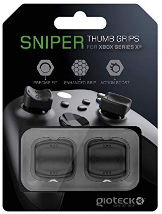 Gioteck - Sniper Daumengriffe für Xbox Series X|S & Xbox One, Schwarz, STGXBX-12-MU