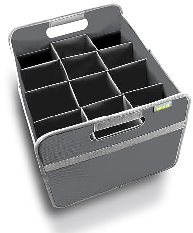 meori B100832 Weintragetasche, für 12 Flaschen, Polyester, Granitgrau