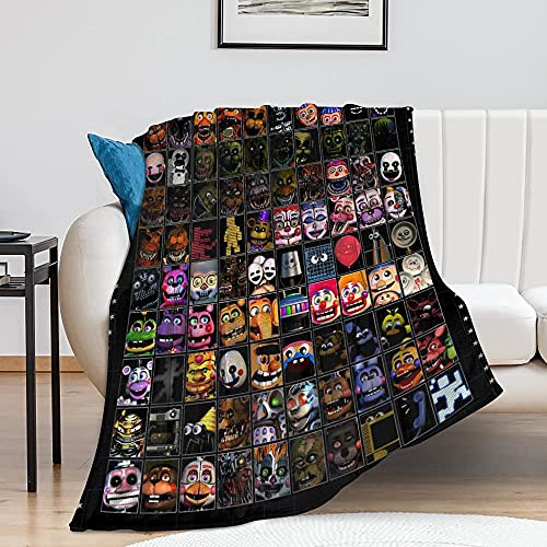 HYN Halloween-Decken, weich, warm, Überwurf, Flanell, Überwurf, Teppich für Bett, Sofa, 100 x 130 cm