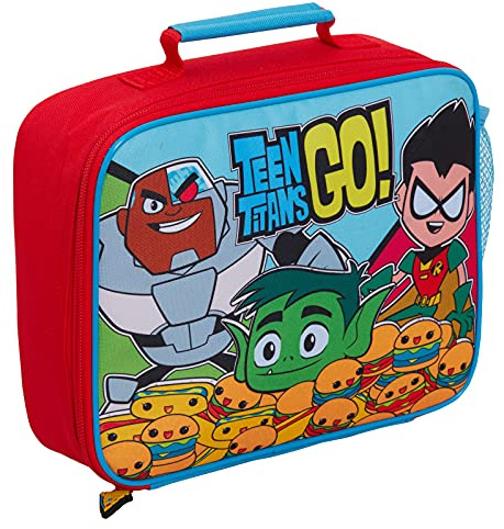Teen Titans Go! Isolierte Lunchbox für Kinder, für Jungen, für die Schule, Kühltasche, rot, Einheitsgröße, Lunchbox