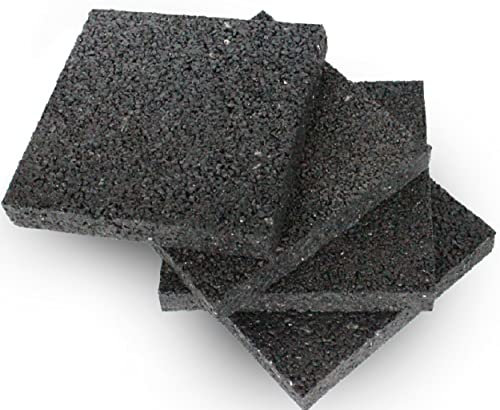 Lot de 4 cousinets en caoutchouc Mario10 - 10x10 x1,5 cm - Antidérapants - Tapis anti-vibrations pour machine à laver et seche-linge