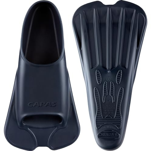 CAPAS Kurze Trainingsflossen | Komfortable Silikon Schwimmflossen | Kurzflossen für Schwimmen | Taucherflossen | Unisex Flossen für Kinder Erwachsene | Kurze Klinge Beinstärke aufbauen
