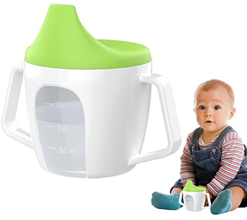 Yajimsa Bicchiere con beccuccio con Manici | Bicchieri con beccuccio per Bambini Piccoli con Manici - Bicchiere antigoccia per Bambini con Manico, Bottiglia d'Acqua Portatile per Bambini