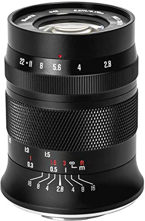 Meike 60mm f2.8 große Blende APS-C Frame Manual Focus Prime Fixed Macro Objektiv Kompatibel mit Sony E-Mount spiegellosen Kameras NEX 3 3N NEX 5R A6400 A5100 A6000 A6100 A6300