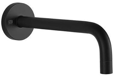 Gessi Emporio Via Tortona Wand-Waschtisch-Auslauf mit 1/2 Anschluss für separaten Einhebelmischer, Ausladung 231 mm, 38783031, Farbe: Schwarz XL