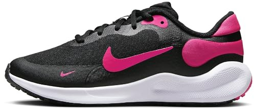 Nike Revolution 7, Zapatillas para Correr Unisex niños, Negro Hiperrosa Blanco, 38.5 EU