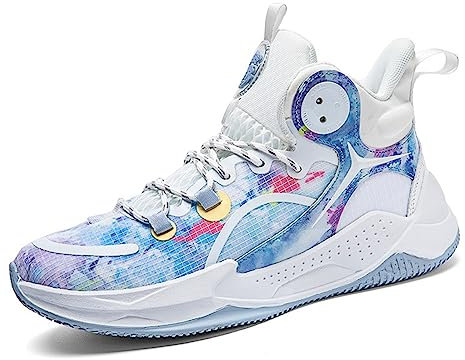 Scarpe da Basket for Uomo Ragazzi Sneakers Alte Leggere Scarpe da Basket All'aperto Professionali Traspiranti alla Moda (Color : D, Size : 41 EU)