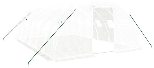 vidaXL Invernadero con Estructura de Acero Blanco 24 m² 6x4x2 m
