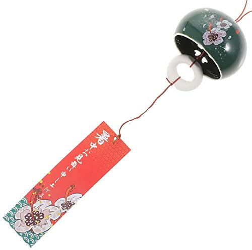 Happyyami 2stücke Japanische Keramik Windspiele Elegante Deko Für Garten Balkon Feng Shui Glocken Für Innen Und Außendekoration Handgefertigte Klangspiele Für Entspannende Atmosphäre