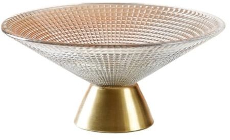 Frutero Fruteros Frutero De Cristal, Cuenco Decorativo, Frutero Vintage Para Encimera De Cocina, Vasos Acanalados, Cuenco Con Pedestal Cesta de Frutas Soporte de frutas ( Color : D , Size : 25*12cm )