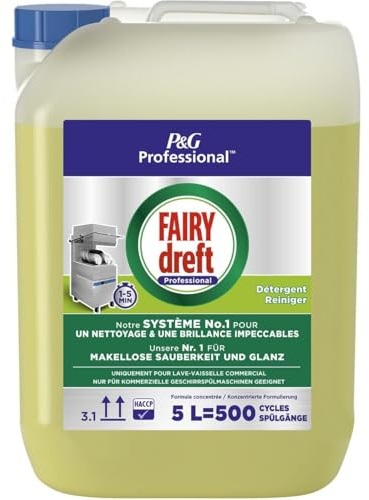 Fairy Professional rengöringsmedel för diskmaskiner, 5 l, professionell formel för användning i kommersiella kök