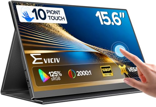 EVICIV Portable Monitor Touch Screen 15.6