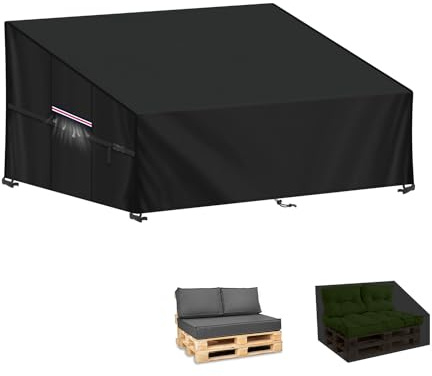 LAMUNI Housse Canapé Palette, Bache de Protection Palette, Housses de Protection pour Canapé Palette, Housse de Canapé Exterieur Imperméable Housses de Canapé Palette Jardin, 138x99x80/40cm
