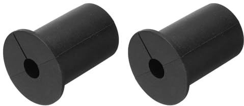 sourcing map 2Pcs Wall Grommets for Cables 1 Inch Silicone Cable Wall Bushing Feed Through Cable Routing Kit Accessories Wall Cable Pass Through for Ethernet with 8mm Hole, Black