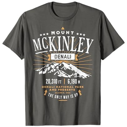 Mount McKinley Denali Alaska Vintage T-Shirt