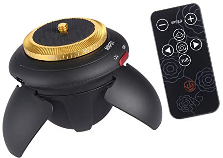 Generic 360° Rotation Mini Electric Panorama Head for Smartphones & Action Cameras - Black