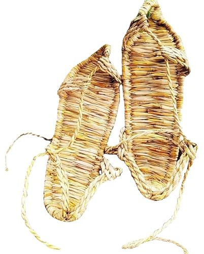 Anime Cosplay Pantoufles en paille Chaussures de paille pour homme et femme Sandales de plage tissées à la main Sandales de paille fabriquées à la main Sandales d'extérieur Sandales de randonnée d'été