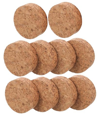 Happyyami 10pcs Cork Plant for Indoor Use Round Soft Cork Mats to Protect Furniture and Floors from Water Stains and Scratches for Flowerpots and Bonsai