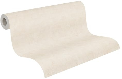 A.S. Création History of Art 2 Vliestapete Struktur 10,05 m x 0,53 m - Beige, Creme, Metallic - Tapete Putzoptik für Wohnzimmer Schlafzimmer - 790512