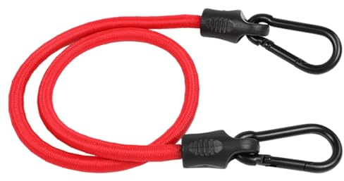 Asukohu Tension Rope Expander Bungee Cable Elastic Tie Strap with Carabiner Hook 60 cm / 120 cm Size Cycling Luggage Strap