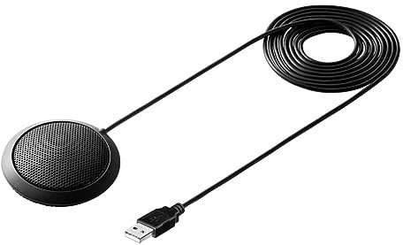 Homoyoyo Microphone USB De Table Omnidirectionnel pour Conférence Et Appels Plug-and-Play Portable Compatible Pc Et Ordinateur Portable Noir