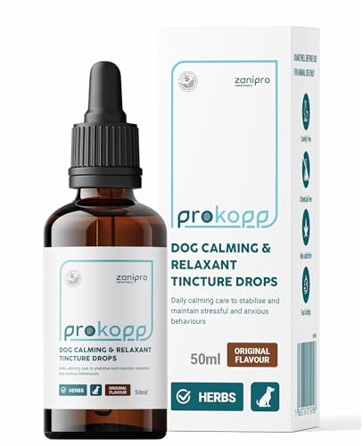 Zanipro Valerian lugnande hunddroppar, dödskallemössa och valerian, 50 ml | 100 % naturligt örtlugnare | För stress, separering och fyrverkerier | Stöder sömn och avkoppling