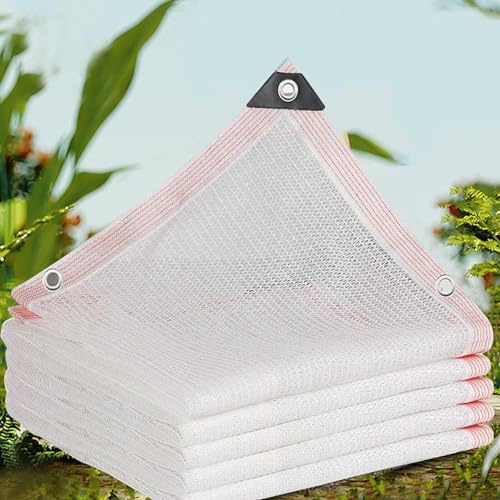 Panno protettivo per piante bianche con occhielli resistente ai raggi UV Tessuto parasole da giardino in rete 55 95% tasso di ombra Rete esterna per giardino, patio, prato (colore: 92% Dimensioni