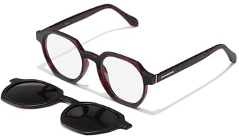 HAWKERS Brille mit Sehstärke für Herren und Damen optional mit Sonnenbrillentönung oder Blaulichtfilter, Rund, gefertigt aus TR90 (inklusive Brillenetui)