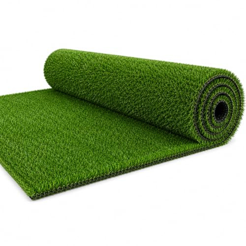 Prato Sintetico spessore 20 mm, Erba Artificiale Tappeto Erboso Realistico Drenante per Giardino, Balcone, Terrazzo, Resistente, Facile da Posare, Uso Esterno, Interno, Larghezza 1 o 2 metri
