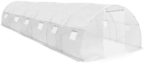 vidaXL Gewächshaus 12 Seitenfenstern 1 Tür Treibhaus Frühbeet Tomatenhaus Folientunnel Pflanzenhaus 27m² 900×300×200cm