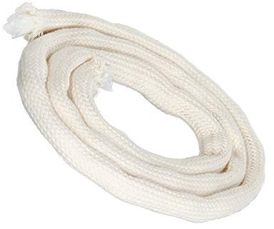 NKlaus 0,5 Meter Docht mit Glasfasereinlage Glasfaserdocht rund Ø 8mm für Schmelzlicht Spirituslampe Öllampe für gereinigtes Lampenöl Paraffinöl Dauerdocht Gartenfackel Petroleumlampe 1260