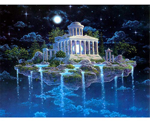 Yingxin34 1500 Stück Puzzle für Mond und Burg Familienspiel Schlafzimmer Arbeitszimmer Dekoration-35x23 Zoll (87 x 57cm)