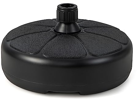 RELAX4LIFE Base per Ombrellone da Giardino, Supporto Rotondo per Parasole, Porta Ombrellone Riempibile con Acqua o Sabbia, Ideale per Giardino, Spiaggia e Terrazzo (9,5L)