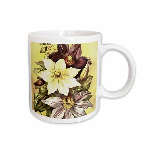 3dRose Clematis Flower Growers Botanical Art 11oz Mug