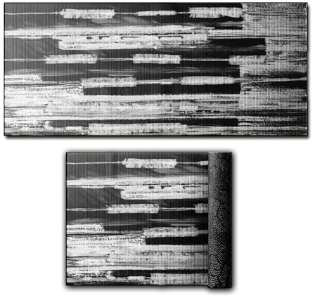 CUIMEI Läufer, Fußmatte 100 x 330 cm Langlebig strapazierfähig Hochzeitsteppich Mit Muster für Küche Flur Wohnraum, Schwarz